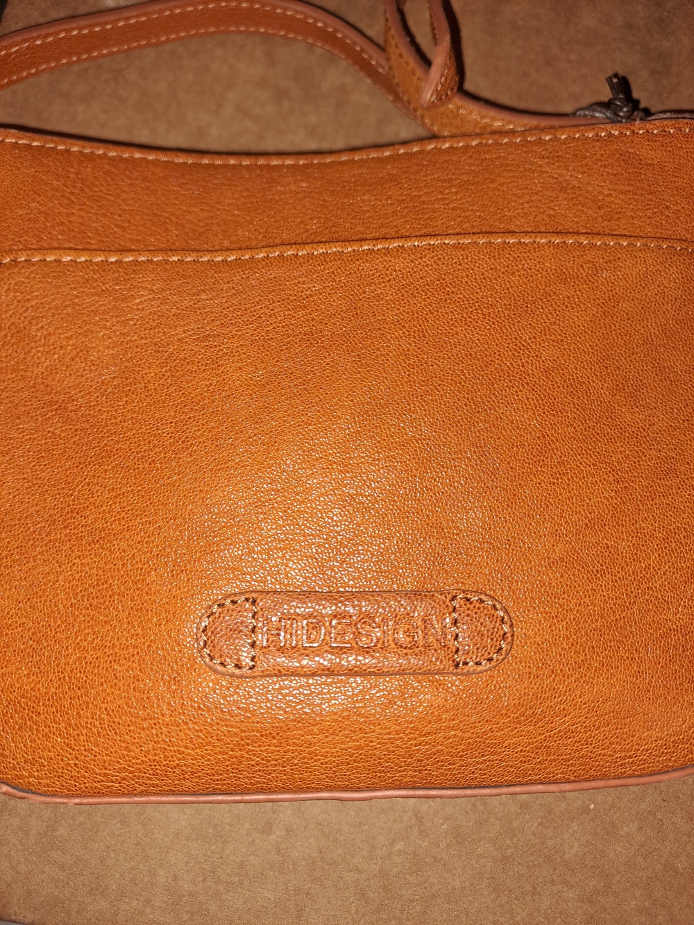 Hidesign NWT Tan Leather Crossbody Bag - Picture 4 of 5